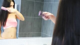Shrima Malati Touching her Teeny Unshaved