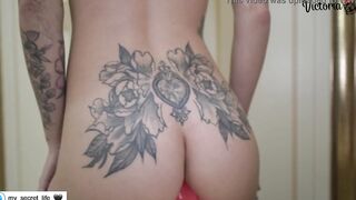 Women Anal Masturbation Pink Toy Closeup
