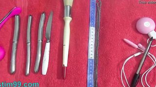 Japanese Fiance Cervix Fucking and insertion two sex toys inside uterus