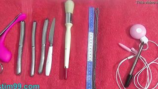 Japanese Fiance Cervix Fucking and insertion two sex toys inside uterus