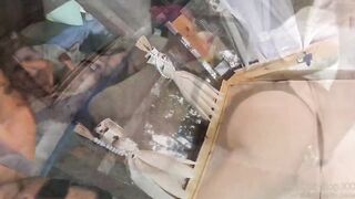 Exclusive scene of amateur swinger couples having a foursome group sex