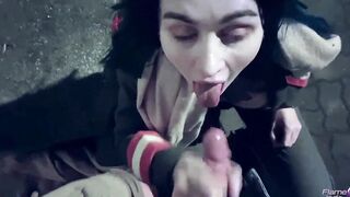 Flame Jade Outside Head Huge Cock and Cummed point of view - Compilation