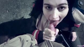 Flame Jade Outside Head Huge Cock and Cummed point of view - Compilation