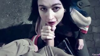 Flame Jade Outside Head Huge Cock and Cummed point of view - Compilation