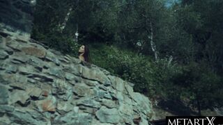 See this Goddess chick fingerbanging her unshaved cunt on the balcony