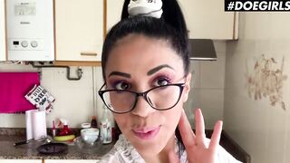 DoeGirls - Julia De Lucia Big Titted Romanian Hoe Soak Squirt From Twat And Anal Masturbation With Her Vibrator