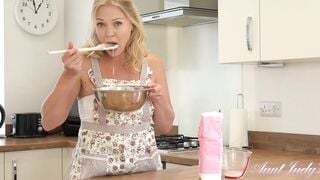 AuntJudys - Yummy 43yr-older British milf Abi inside the Kitchen