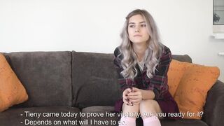 Tieny Mieny. The youngest pure with shows her hymen and masturbates. Blonde 18 yo baby.