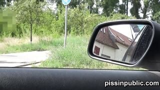 Desperate girls must peeing inside outside park but got caught on camera