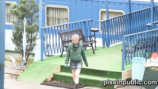 City center parks bring an unusual see on Cutie pissing babes