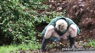 City center parks bring an unusual see on Cutie pissing babes