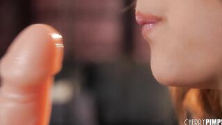 Good Dark Hair Eighteen Kylie Rocket Sucks On A Long Sex Toy And Fucks Her Tight Cunt While Masturbating