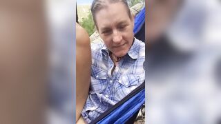 Outside Hammock Vagina Masturbation Fun