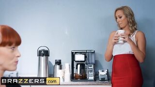 Brazzers - Long Tit Temp Brett Rossi Gets some big black dick inside the Office