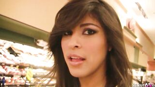 Extrem Bushy Cunt Hispanic Teenie Talk to Nailed at Pick Up Casting