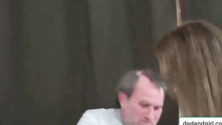 dadandgirl.com - Father wake up and plowed daughter from bedroom to livingroom