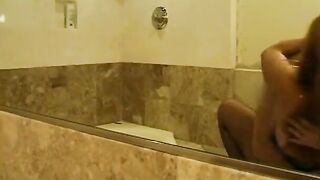 Ginger Latin maid gets her twat fucked into the toilet