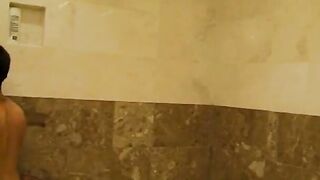 Ginger Latin maid gets her twat fucked into the toilet