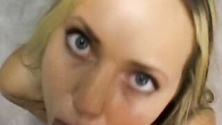 Tiny melons blonde blowing and fucking