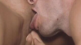 Big Boobed dark hair bitch gets her tight twat slammed