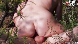 French slim amateur 18 plowed public inside forest