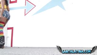 Laura Montenegro shows her talent inside skating, and she has a irresistible booty