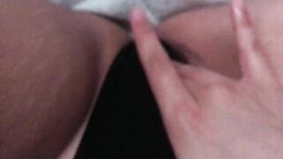 I fondle my unshaved snatch to have an orgasm