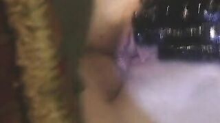 Blond porn-celeb gets her soak pussy slammed