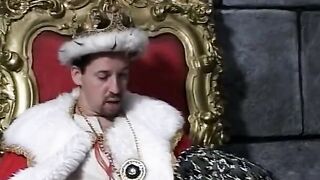 Fat butt blonde Women into robes got pussy banged on throne