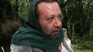 Fat butt blonde Women into robes got pussy banged on throne
