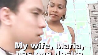 Pregnant woman blows 2 guys's dicks with lot of affection