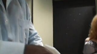 Freaky stud banging blonde unshaved cunt after getting blow