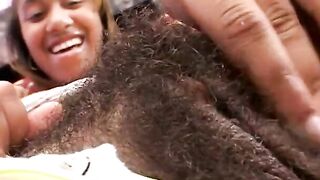 Dude lets her suck his penis with a didlo into her snatch