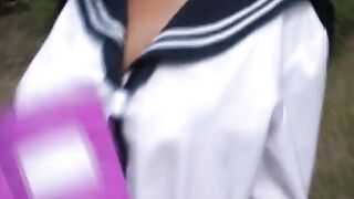 African haired cougar loves huge dick inside her cunt outdoors