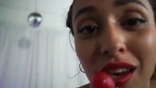 Blowing lollipop and talking about your cock. Salo is a beauty, Hottie and nasty women