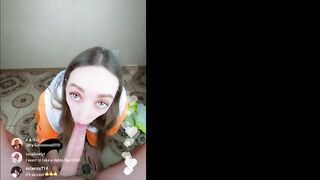 Funny CHALLENGE - my Stepbrother Visited me last Weekend and we did a Live Stream of me Sucking Off his cock - Nata Sweet