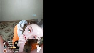 Funny CHALLENGE - my Stepbrother Visited me last Weekend and we did a Live Stream of me Sucking Off his cock - Nata Sweet