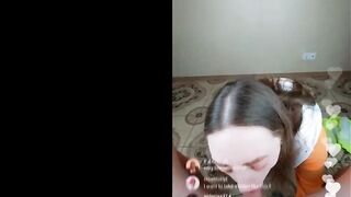 Funny CHALLENGE - my Stepbrother Visited me last Weekend and we did a Live Stream of me Sucking Off his cock - Nata Sweet