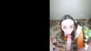 Funny CHALLENGE - my Stepbrother Visited me last Weekend and we did a Live Stream of me Sucking Off his cock - Nata Sweet