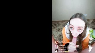 Funny CHALLENGE - my Stepbrother Visited me last Weekend and we did a Live Stream of me Sucking Off his cock - Nata Sweet