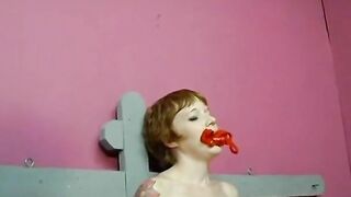 Well trained young love sub has her twat worked over by m