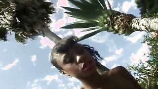 2 Dyke Black girls dig outdoors sex