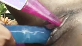 2 Dyke Black girls dig outdoors sex