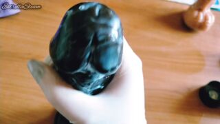 Jerking off my african vibrator