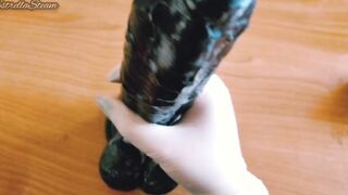 Jerking off my african vibrator