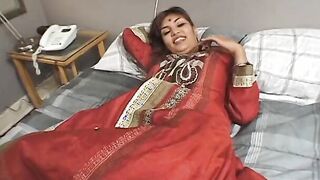 desi honey gets snatch slammed rough by 2 dong into bed
