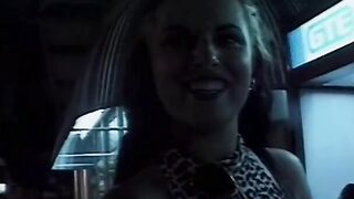 Hot butt dark haired honey is hardcore screwed with 2 fat dick