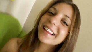 Bombshell young dark haired gets banged! and creamed