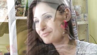 Milena Vibrators Her Clitoris Pierced Cunt