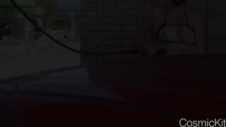 sluts Flashing at Vehicle Wash gets Nude inside Outdoors